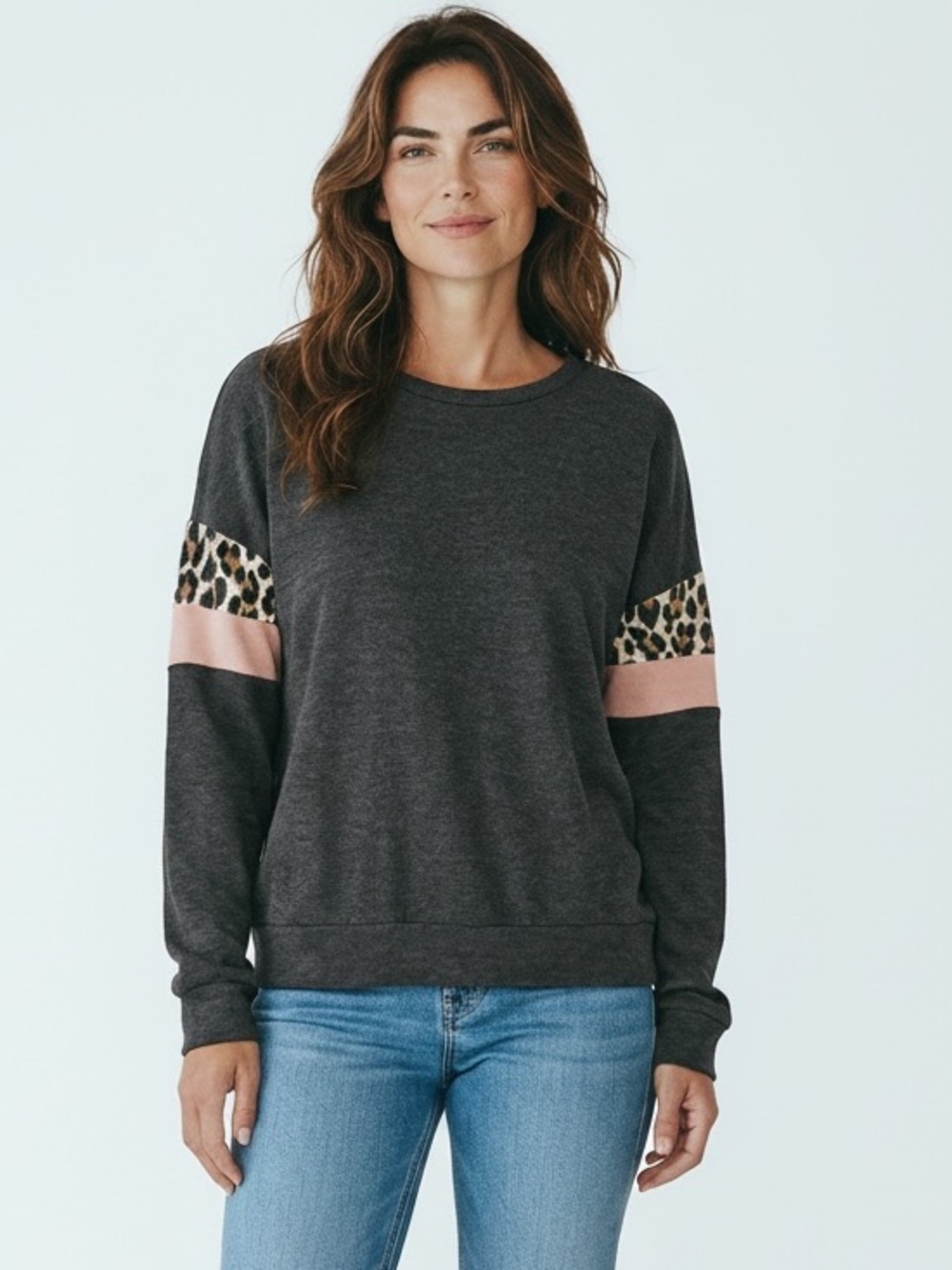 Pink Lily Gray Sweater